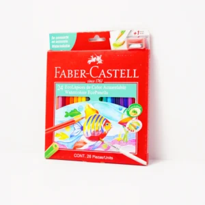 Lapiz 24 Colores + Pincel + Tajador Acuarelables