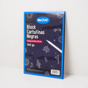 Block Cartulina A4 20 hjs  150grs Negro