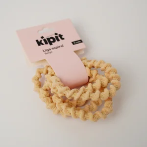 Bijuteria Ligas Beige Espiral Tejida  5 unid