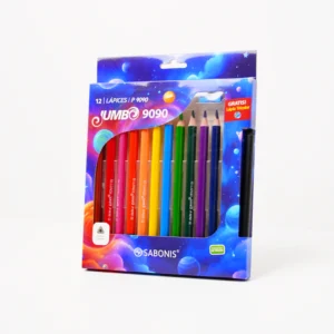 Lápiz 12 Colores Jumbo + tajador